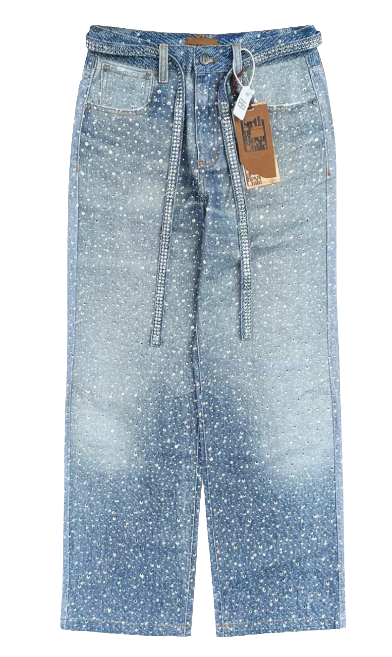 Birth Of Royal Child Diamond Boro Jeans Blue