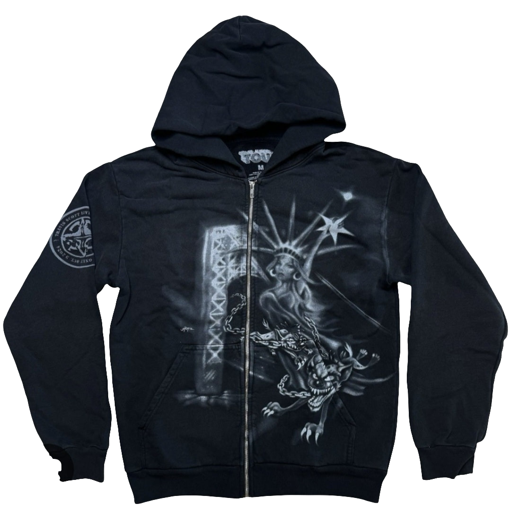 Travis Scott X MetLife Liberty Zip Up hoodie