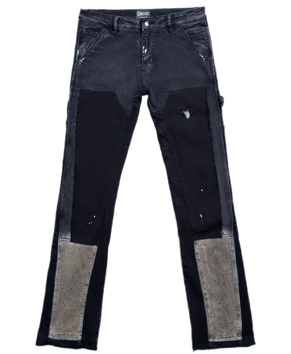 Triple Sevens X Sniper Gang Flared Denim Black