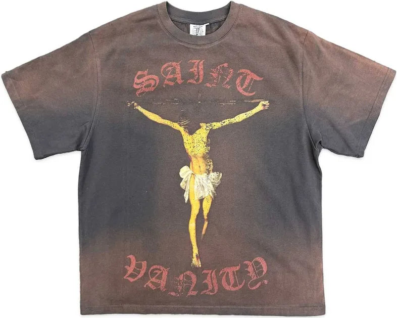 Saint Vanity Crucified Tee Faded Black
