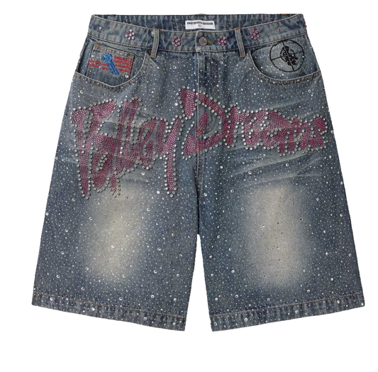 Vale Iced Out Jorts Blue
