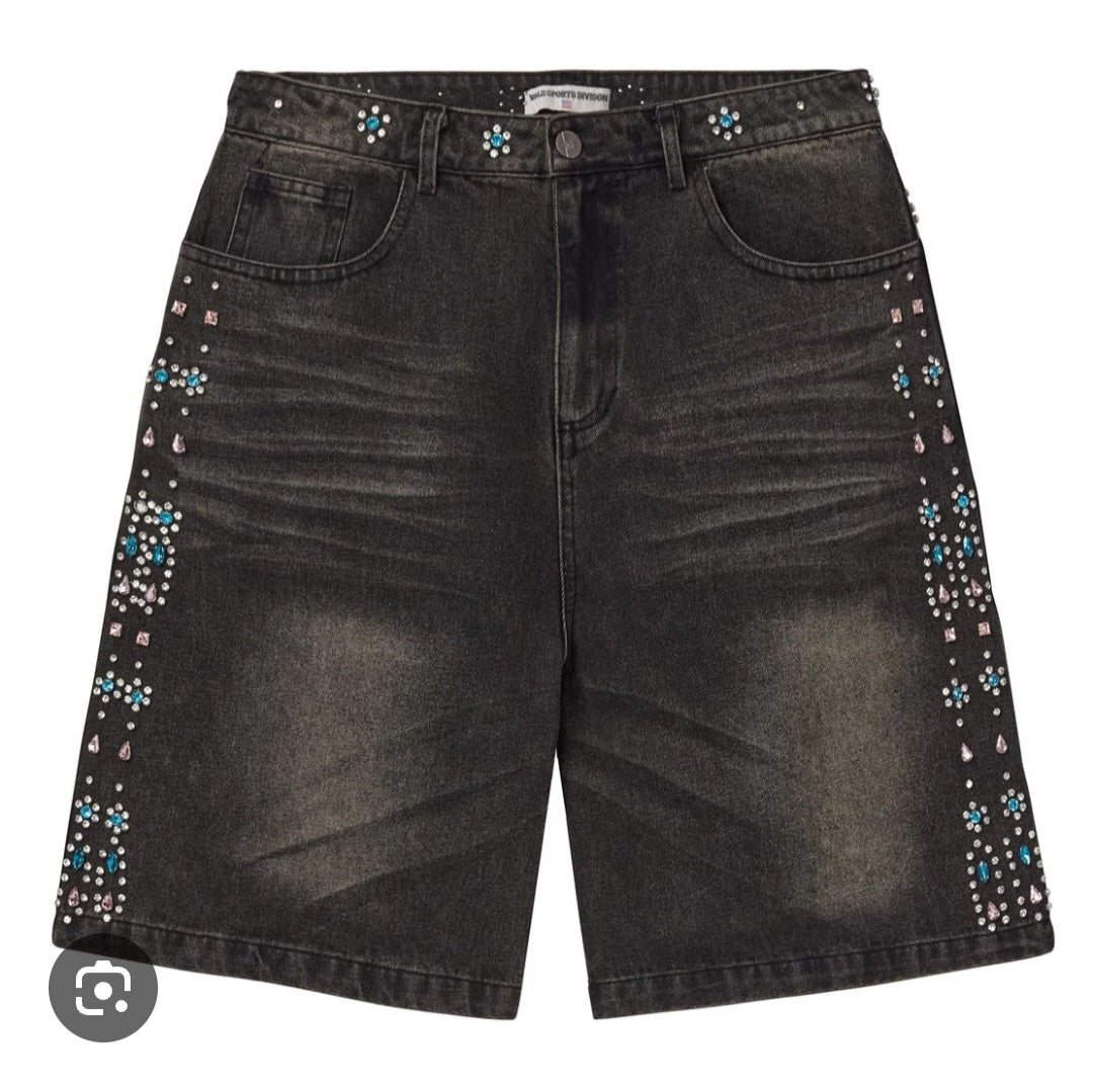 Vale Candy Rhinestone Black
Denim Shorts