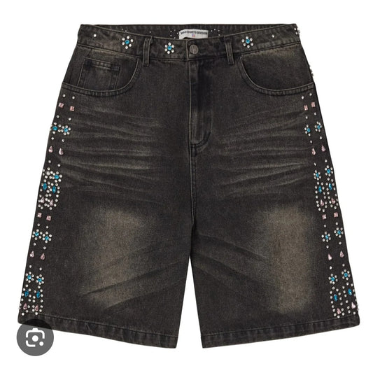 Vale Candy Rhinestone Black
Denim Shorts