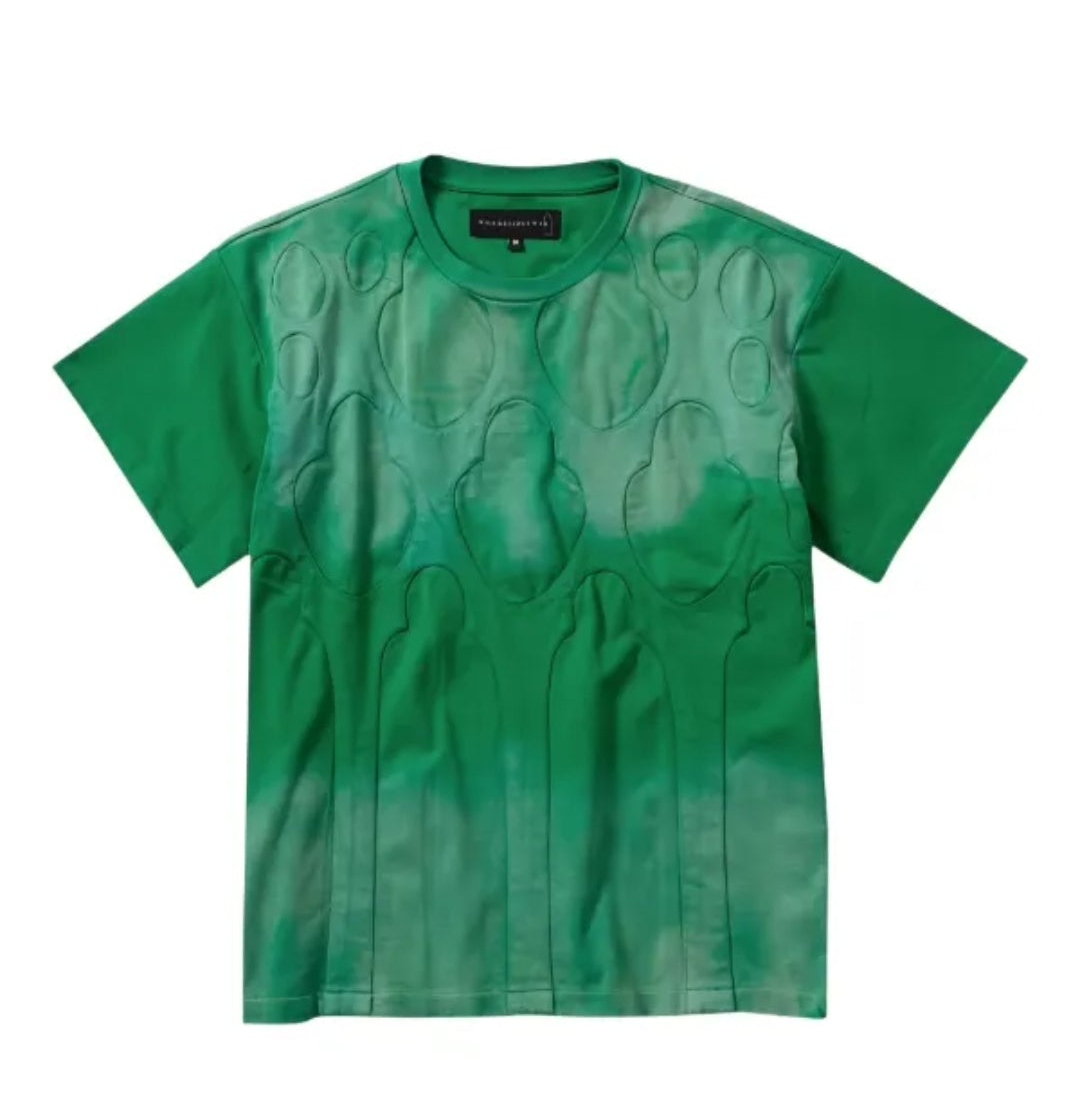 Who Decides War Cutout tie-
dye Tee (Green)