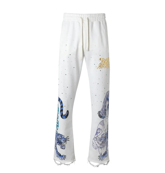 Lost Intricacy "Twin Tigers"
Sweatpants (White)