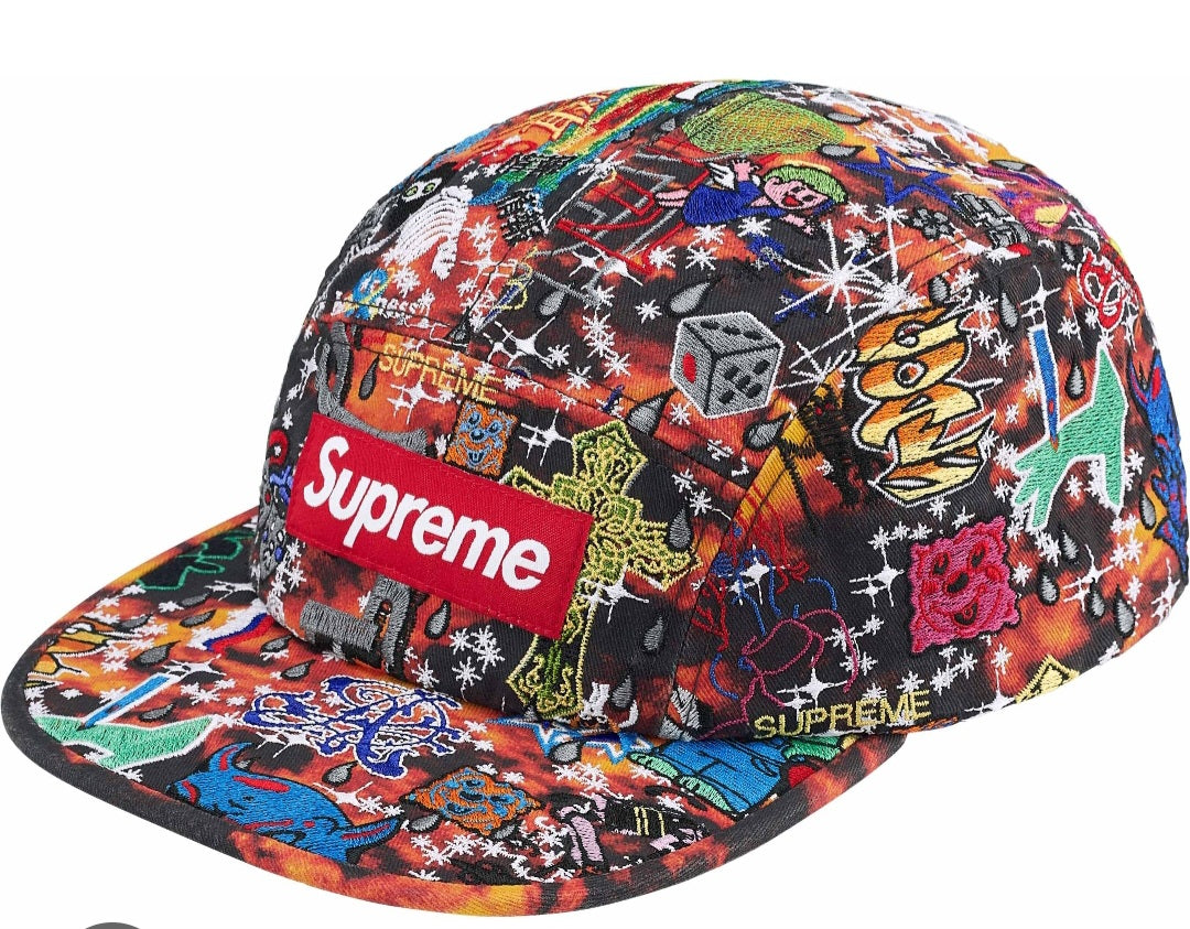 Supreme AOl Embroidered Camp Cap