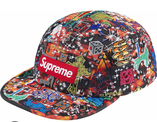 Supreme AOl Embroidered Camp Cap