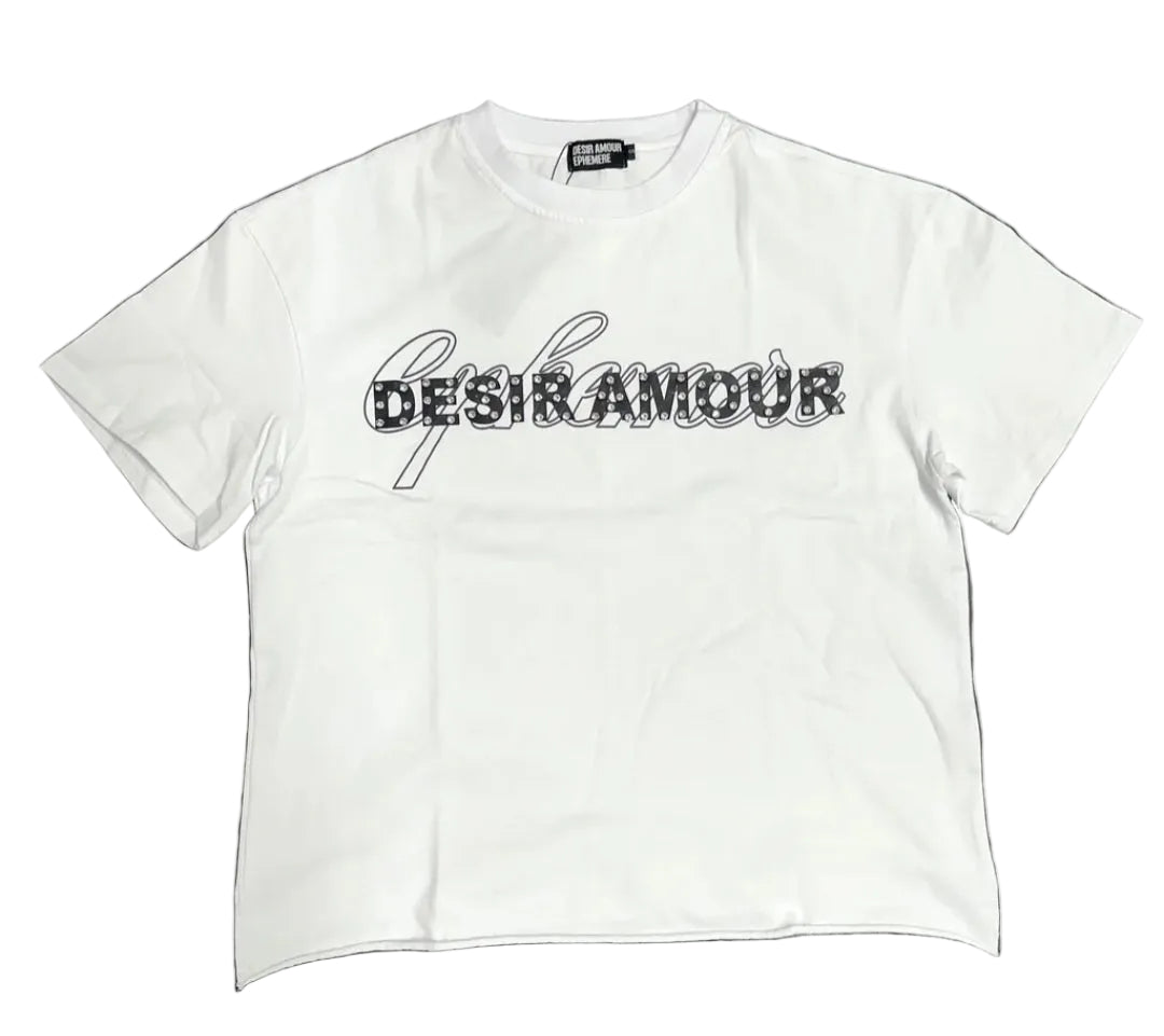 Desir Amour Ephemere
Rhinestone Logo Tee (White)