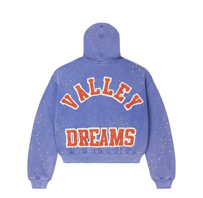 Vale Forever Sun Clustered zip Up Blue Hoodie