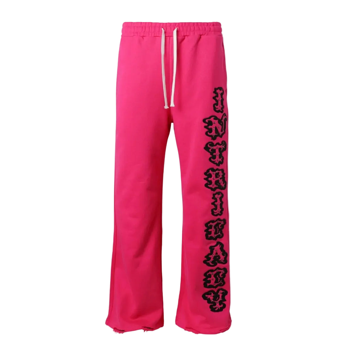 Lost Intricacy Pink Patch Sweatpants