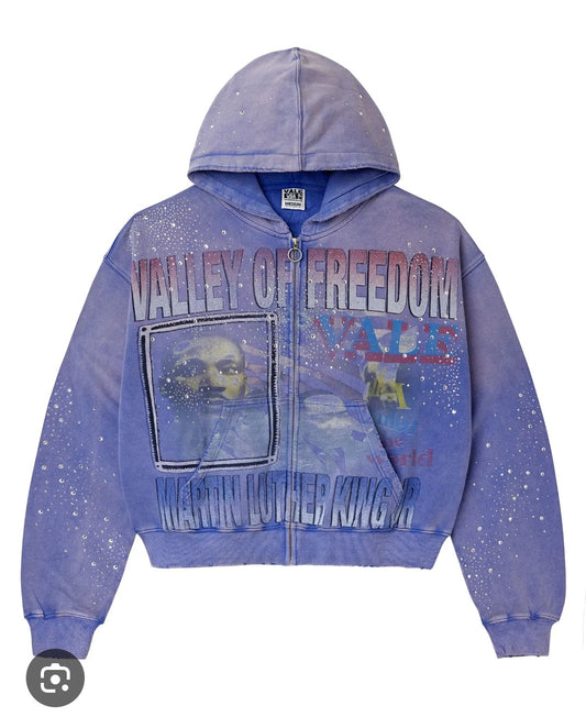 Vale Forever Freedom Zip Up
Hoodie (Purple)