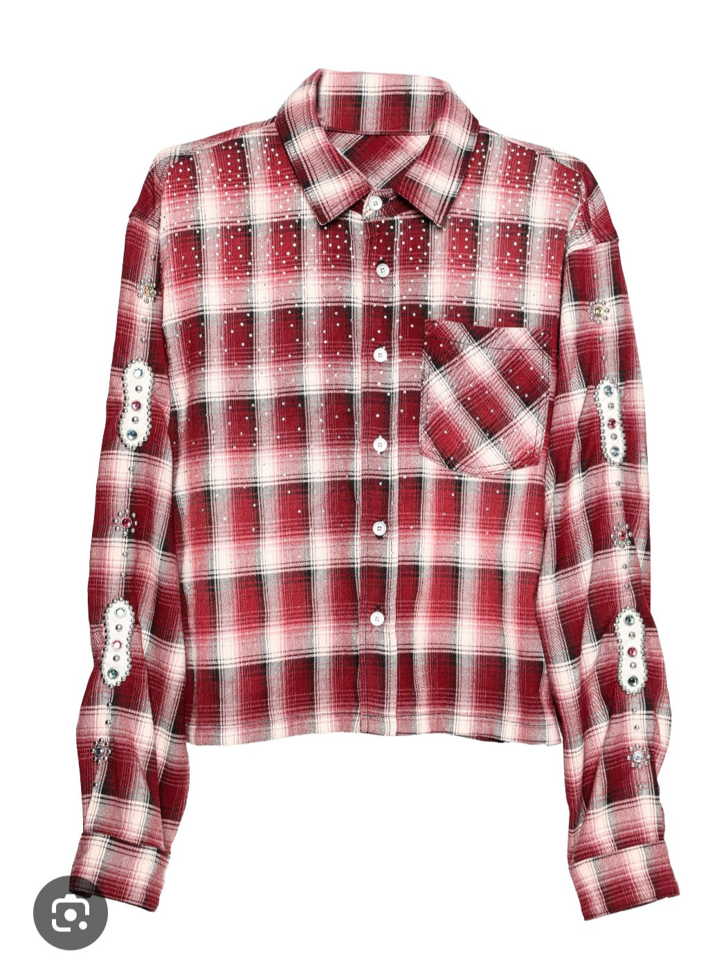 Sorrows Embellished Rhinestone Flannel